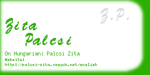 zita palcsi business card